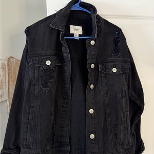 Forever 21 Charcoal Denim Jacket